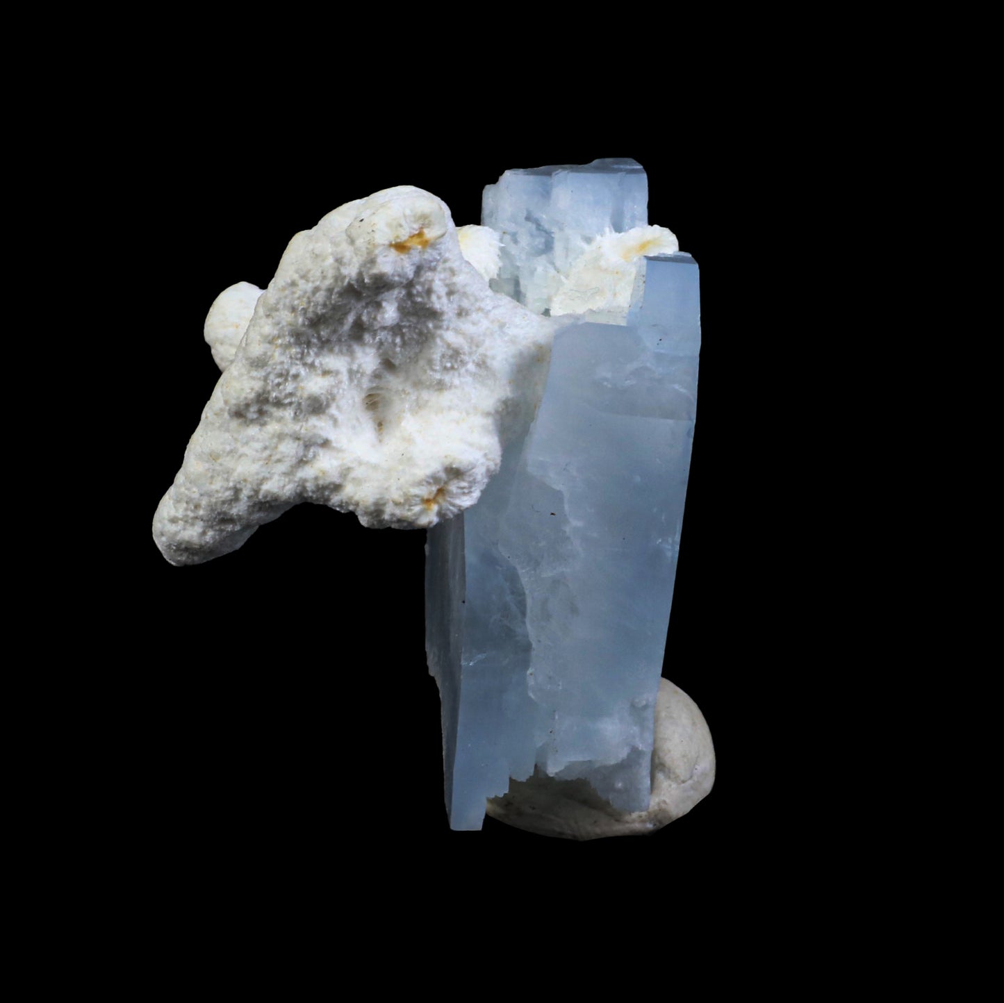 Blue Barite With Mordenite Natural Mineral Specimen # G 0223