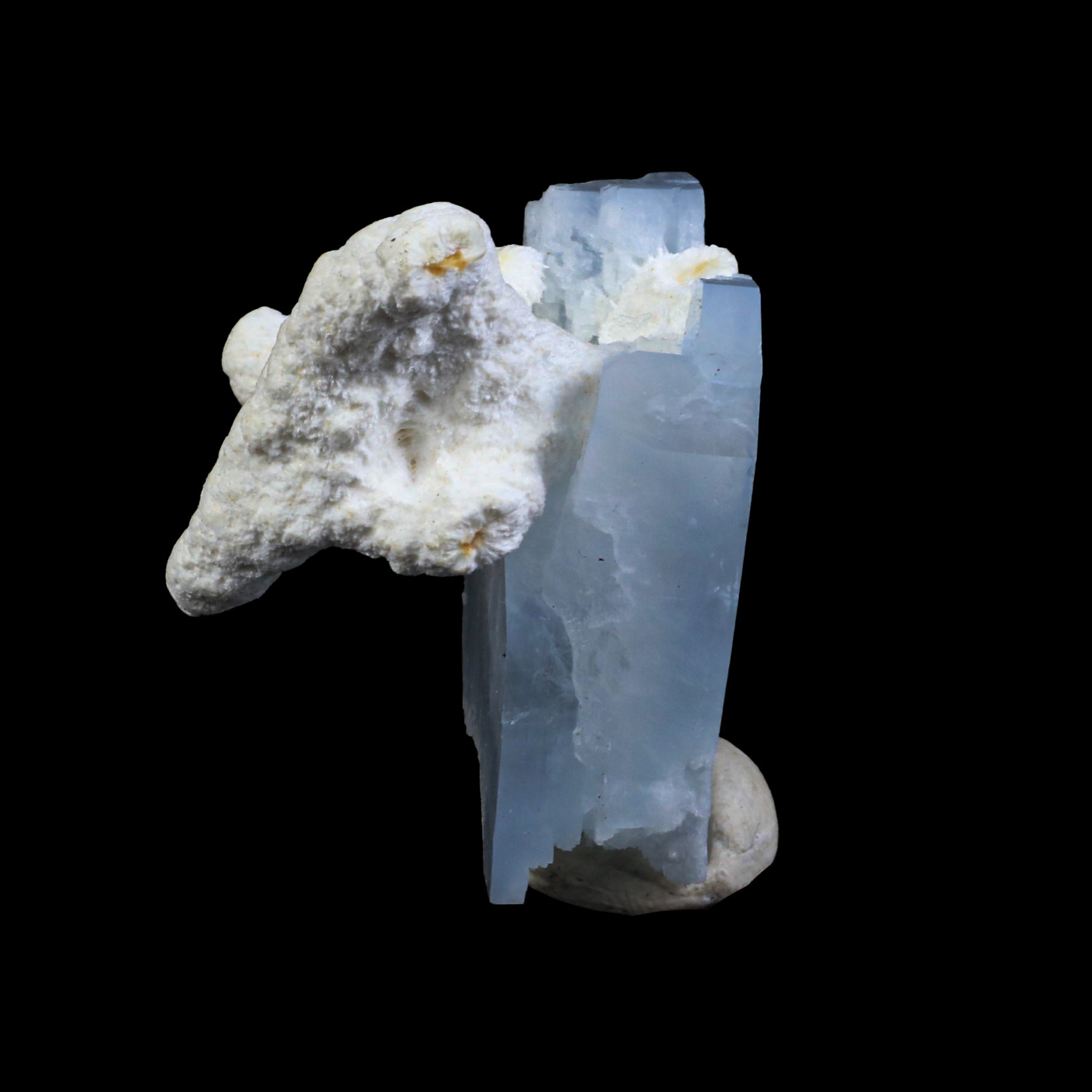 Blue Barite With Mordenite Natural Mineral Specimen  # G 0223