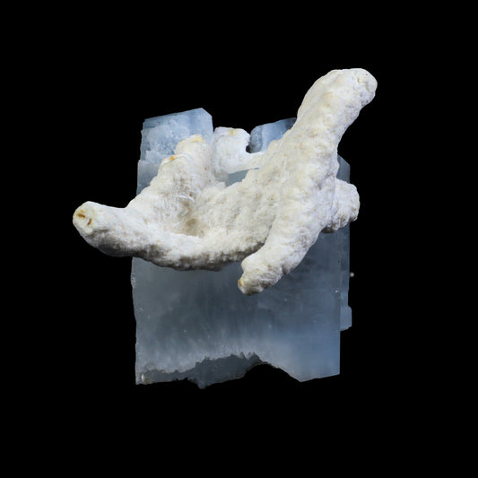 Blue Barite With Mordenite Natural Mineral Specimen  # G 0223