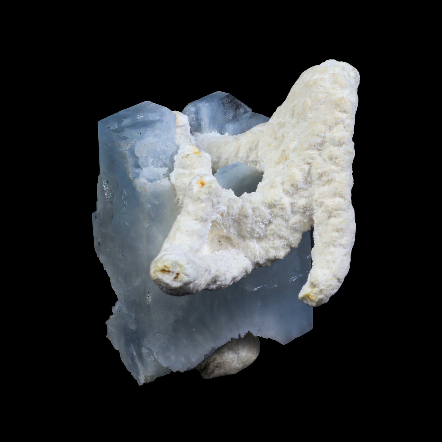 Blue Barite With Mordenite Natural Mineral Specimen # G 0223