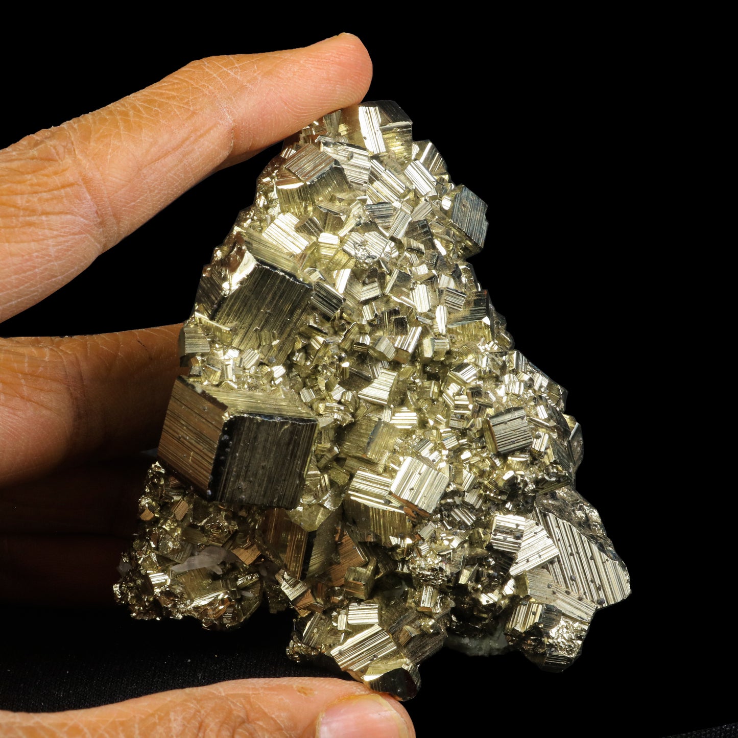 Spakling Pyrite Cluster Natural Mineral Specimen # G 0225