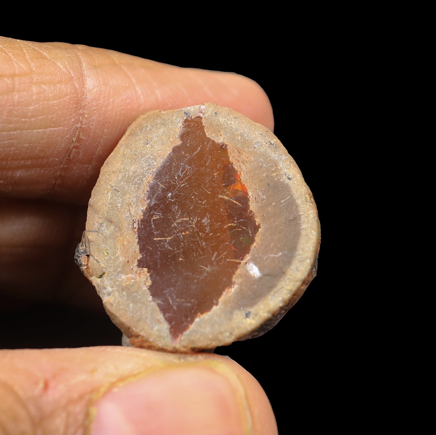 Black Opal Natural Mineral Specimen # G 0241