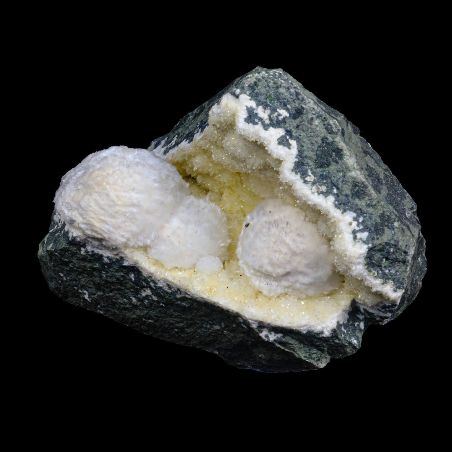 Rare Okenite with MM Quartz from Old School Mumbai Natural Mineral Specimen # G 0247