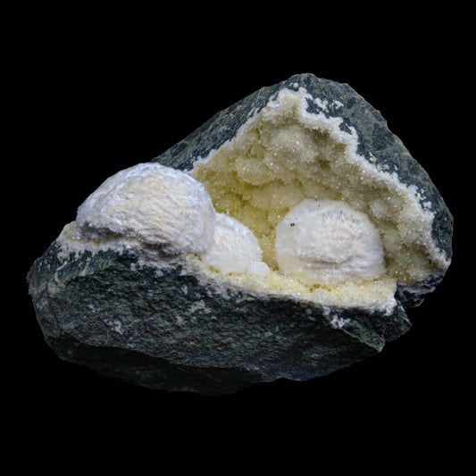 Rare Okenite with MM Quartz from Old School Mumbai  Natural Mineral Specimen  # G 0247