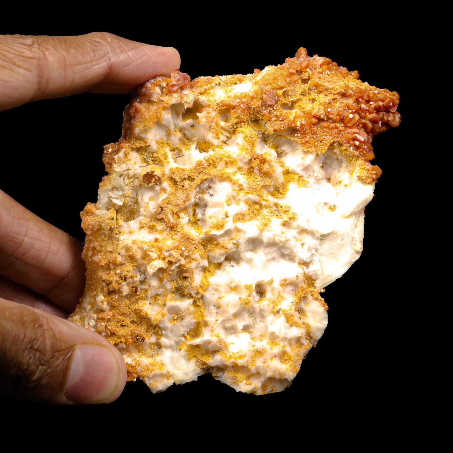 Vanadinite on Barite Natural Mineral Specimen G #0313