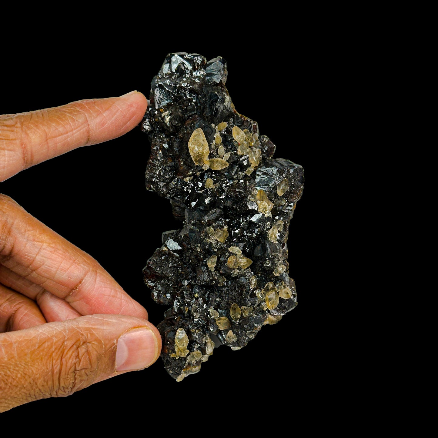 Super Rare Calcite with Sphalerite Natural Mineral Specimen from Elmwood Mine , Tennessee G #0326