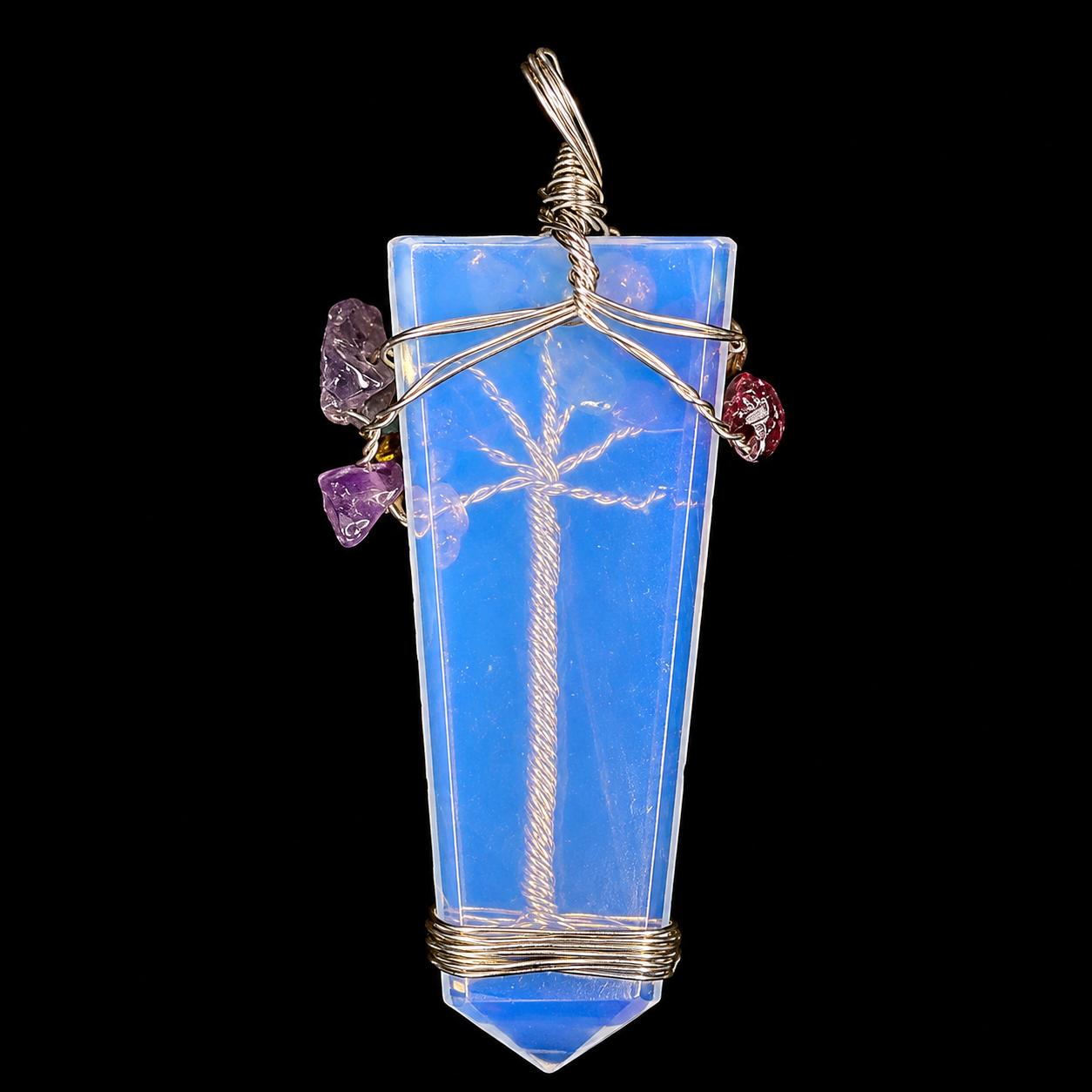 7 Chakra Tree of Life Crystal Pendant