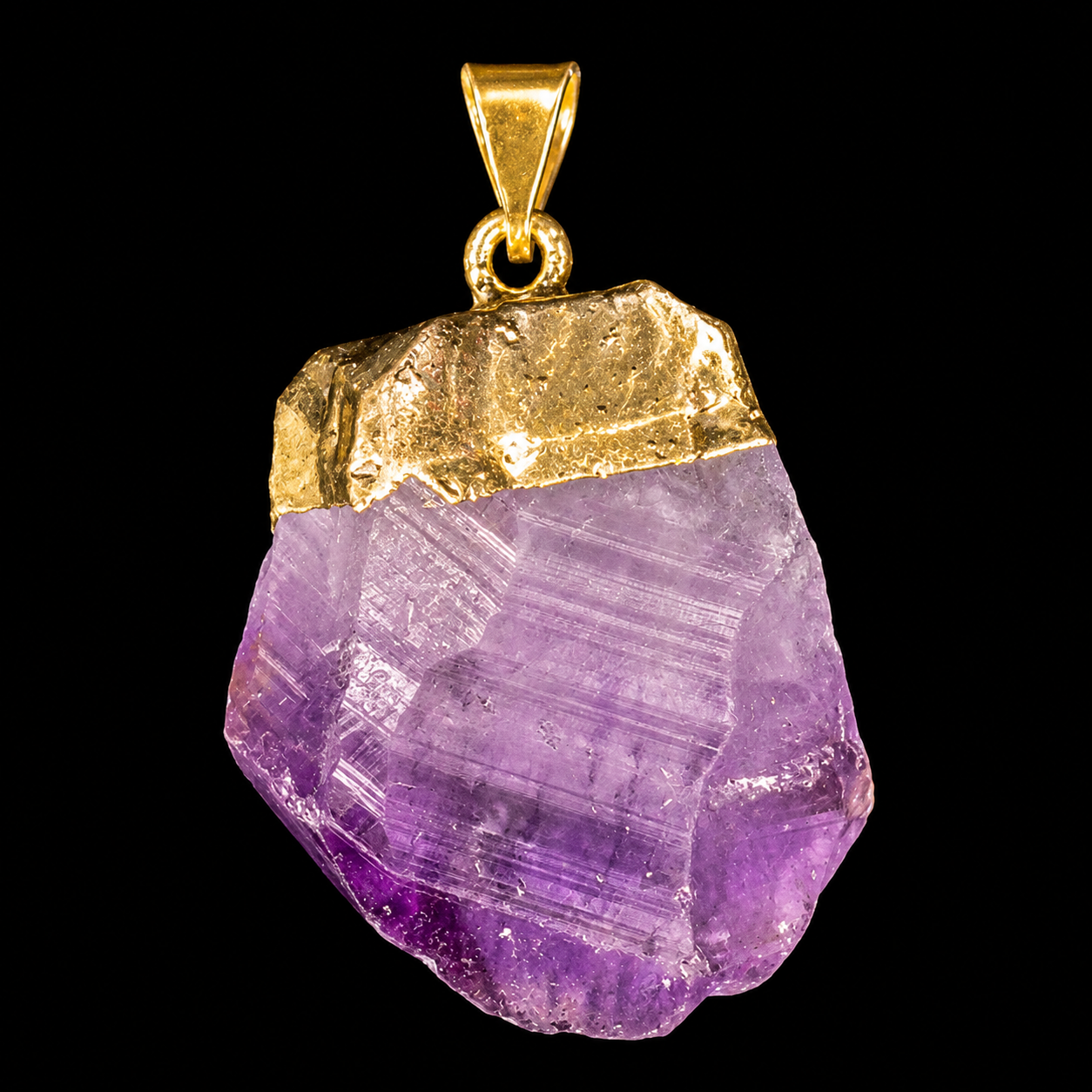 Natural Purple Amethyst Pendant | Raw Crystal Pendent.