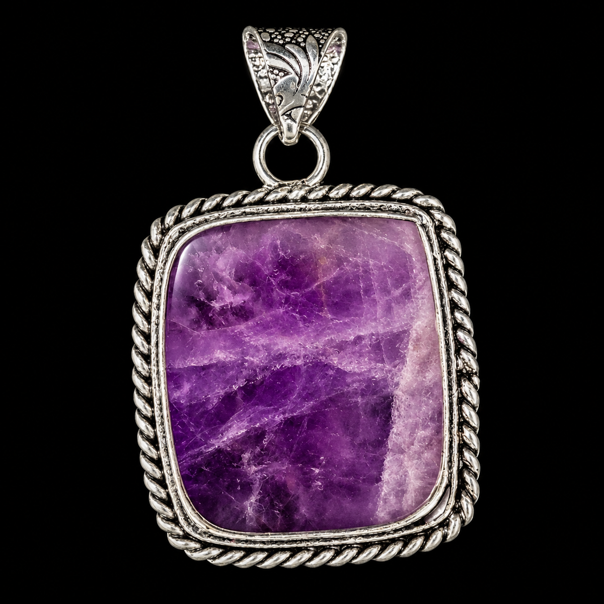 Natural Purple Amethyst Pendant | Genuine Crystal Pendent.
