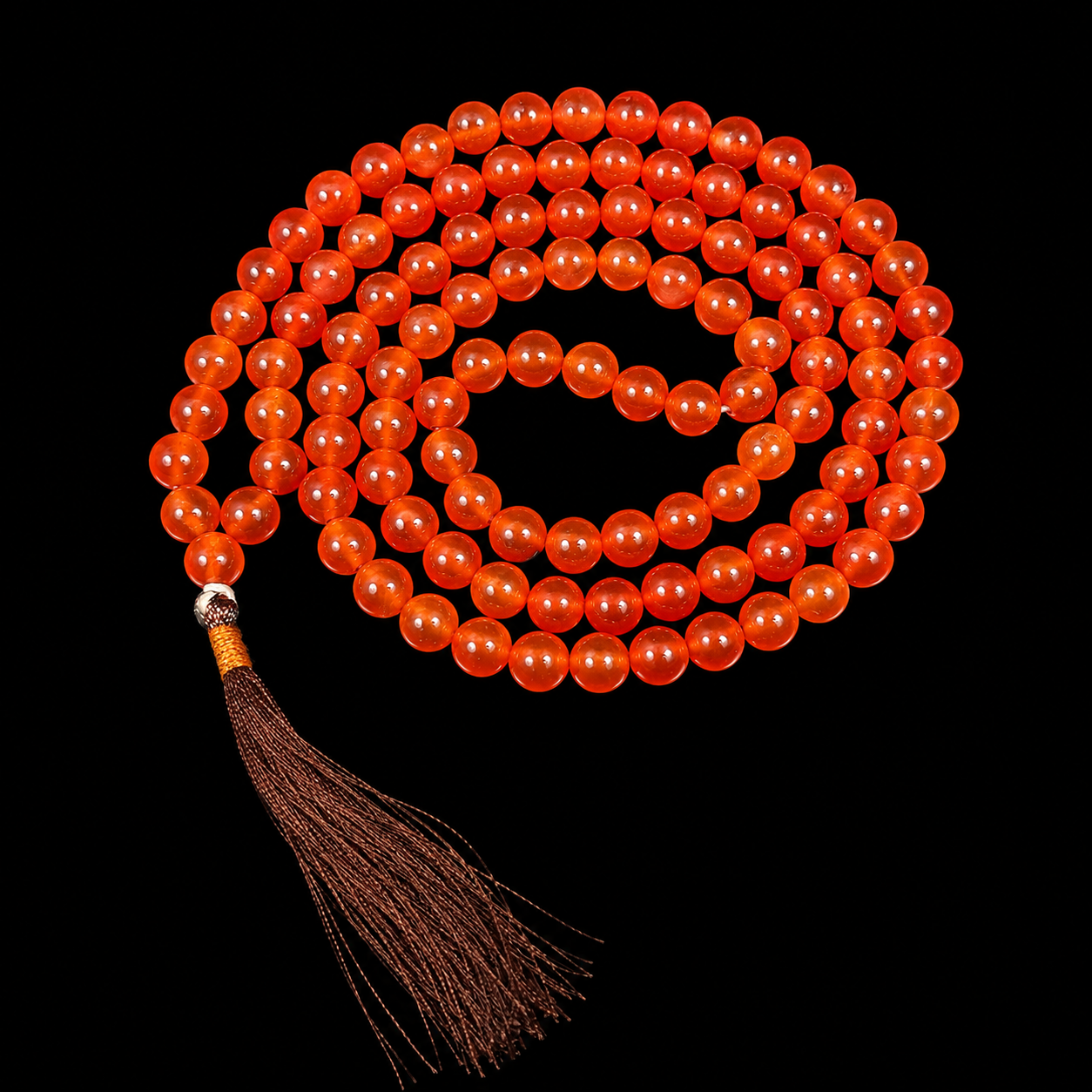 Natural Carnelian Jap Mala 108 Beads