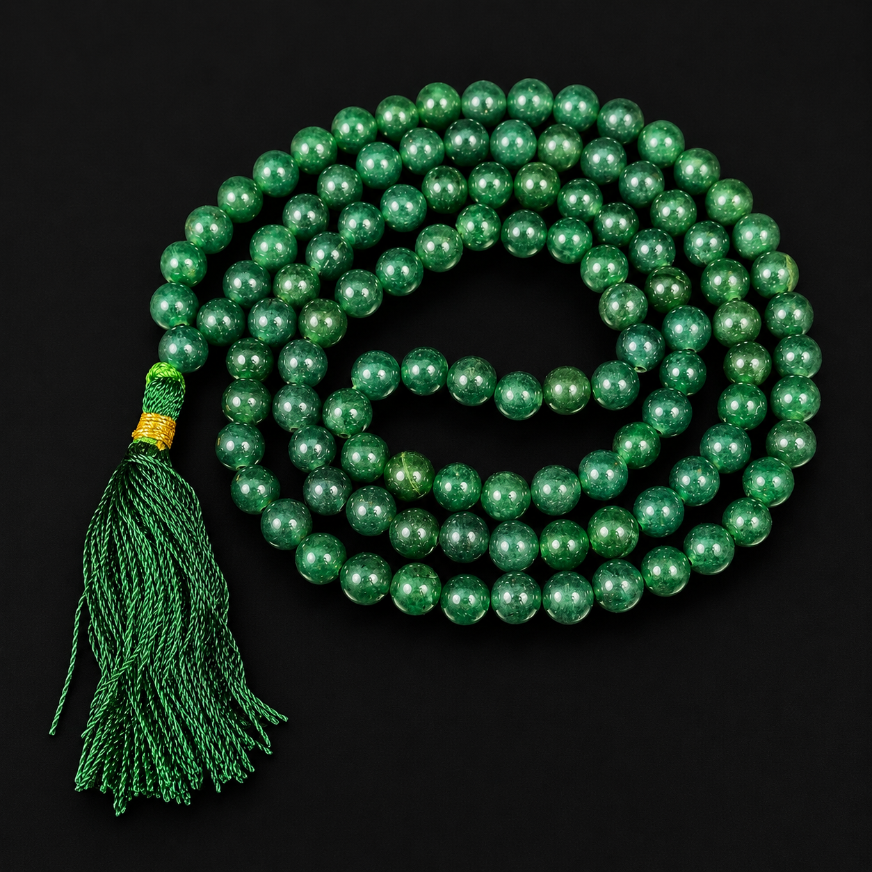 Green Aventurine Jap Mala 108 Beads