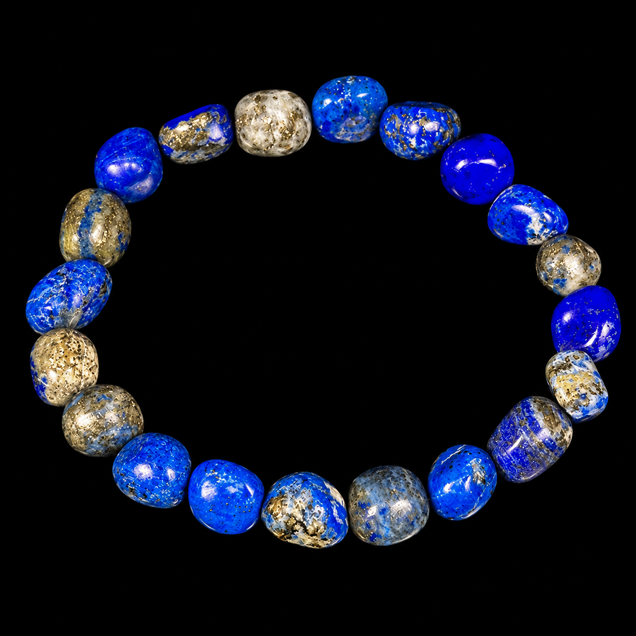 Natural Lapis Lazuli Tumbled Bracelet