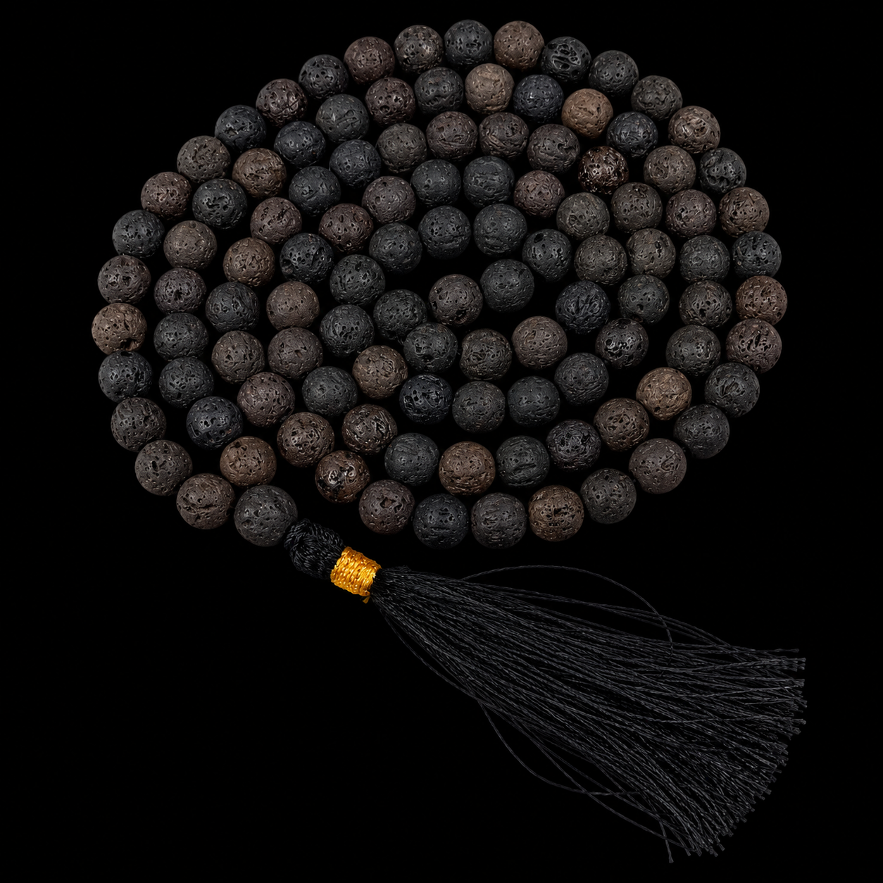 Lava Stone Jap Mala 108 Beads