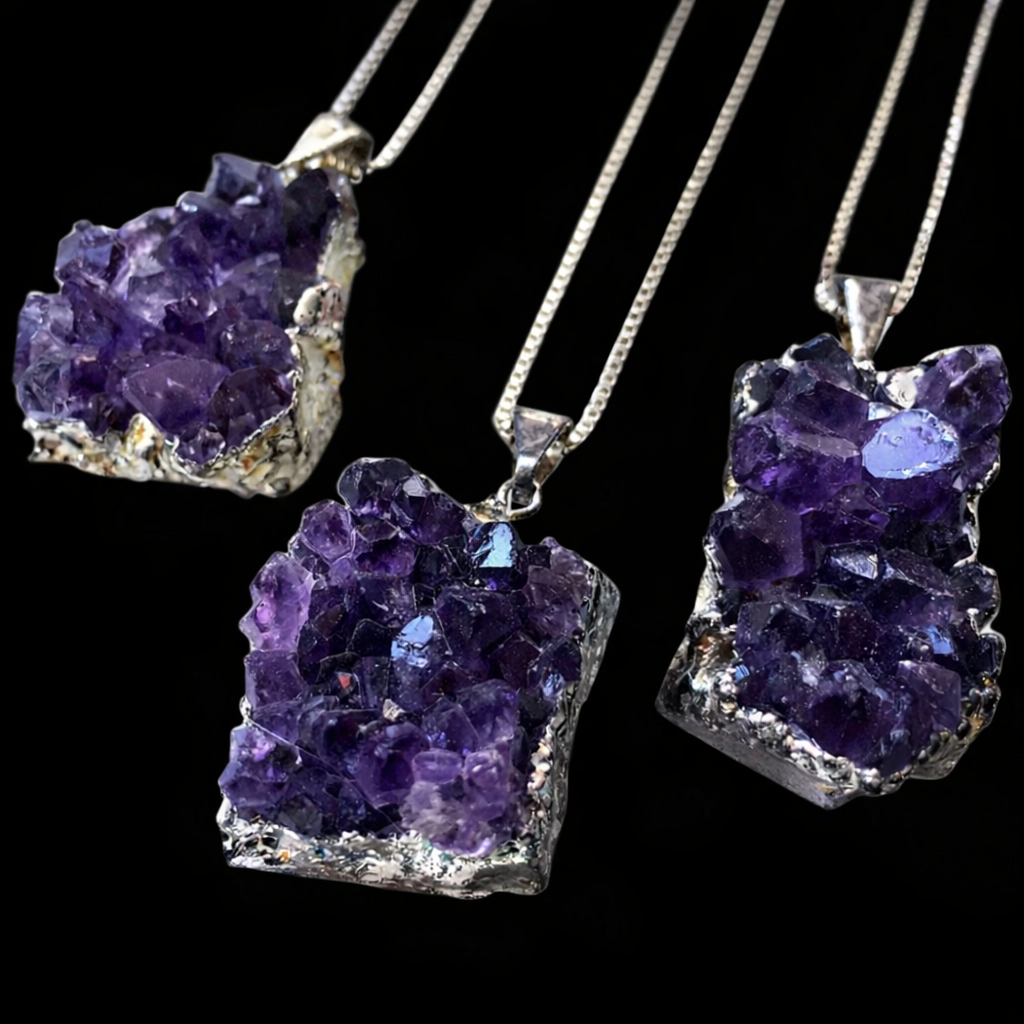 Purple Amethyst Pendant 1 PC