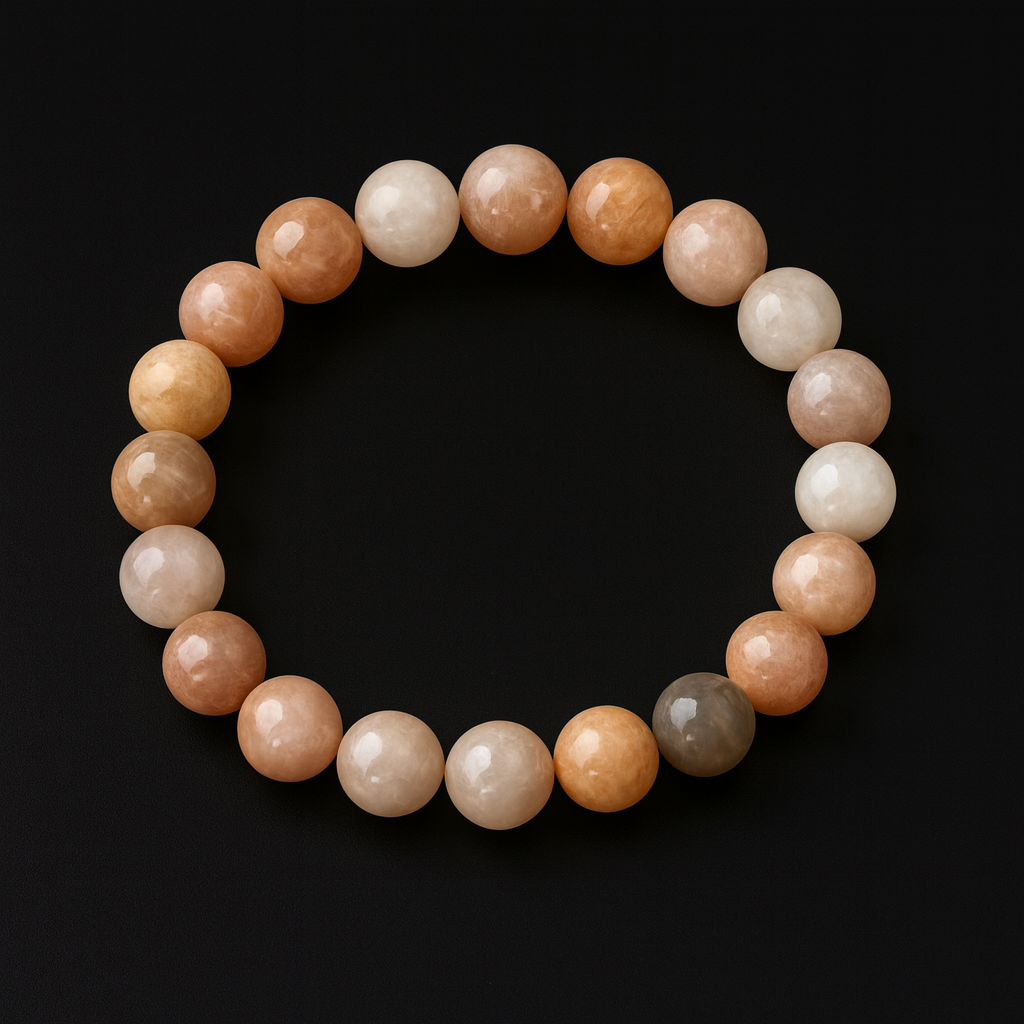 Peach Moonstone Bracelet 10 MM