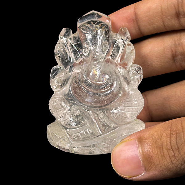 Quartz Lord Ganesha Idol. G #0603