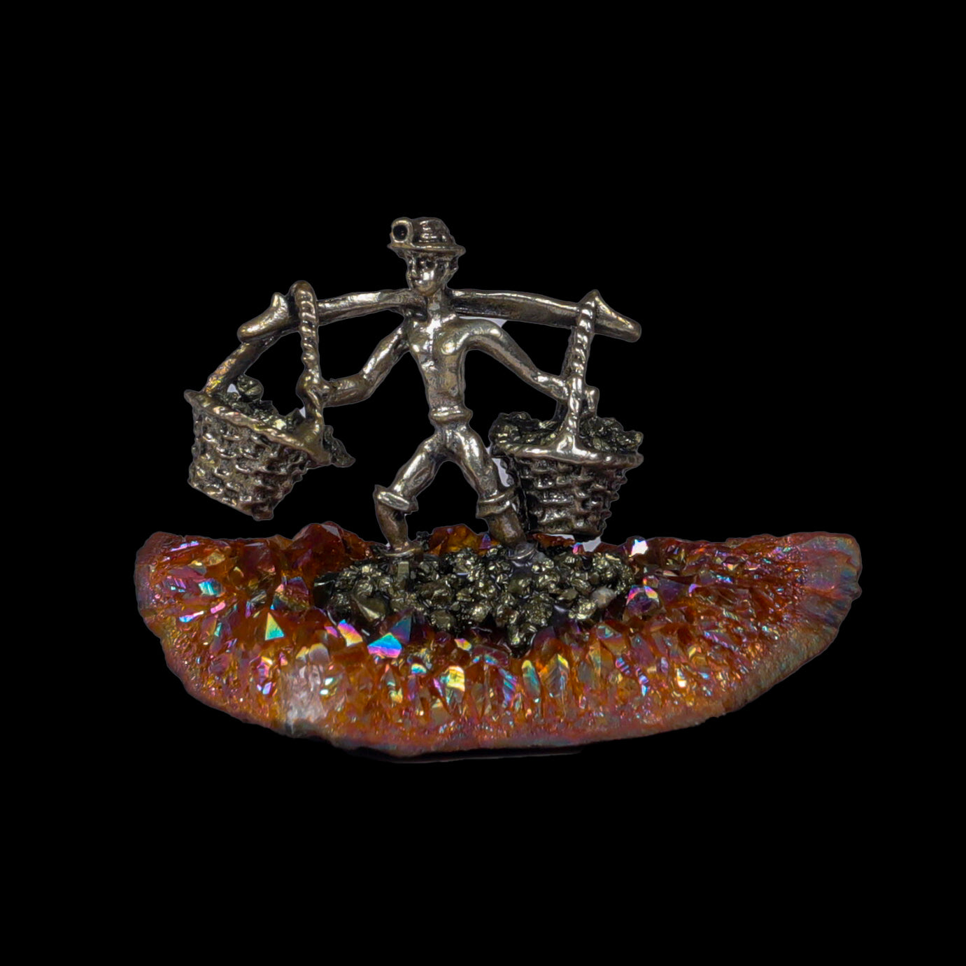 Pyrite with Miner Statue  G #0305