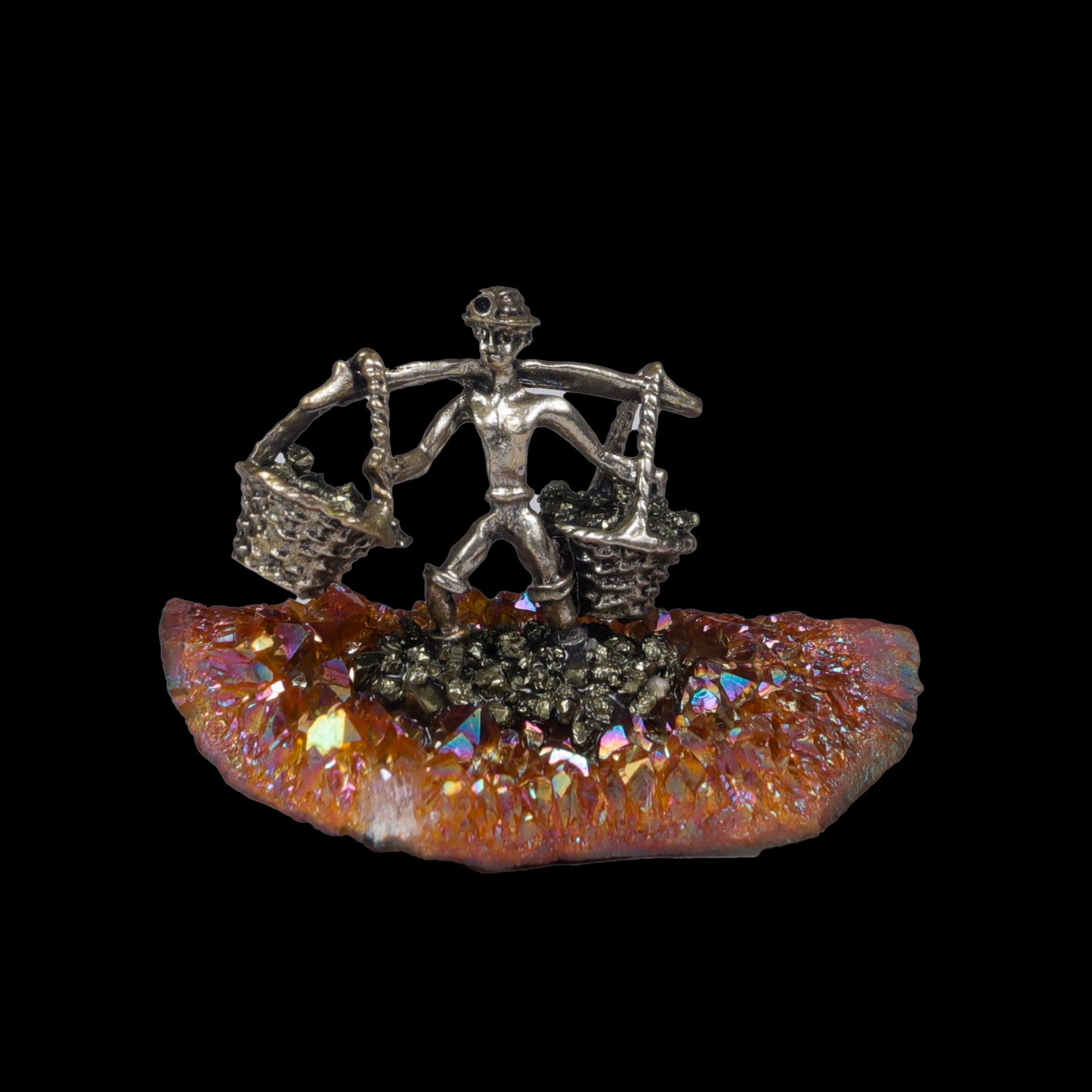 Pyrite with Miner Statue  G #0305