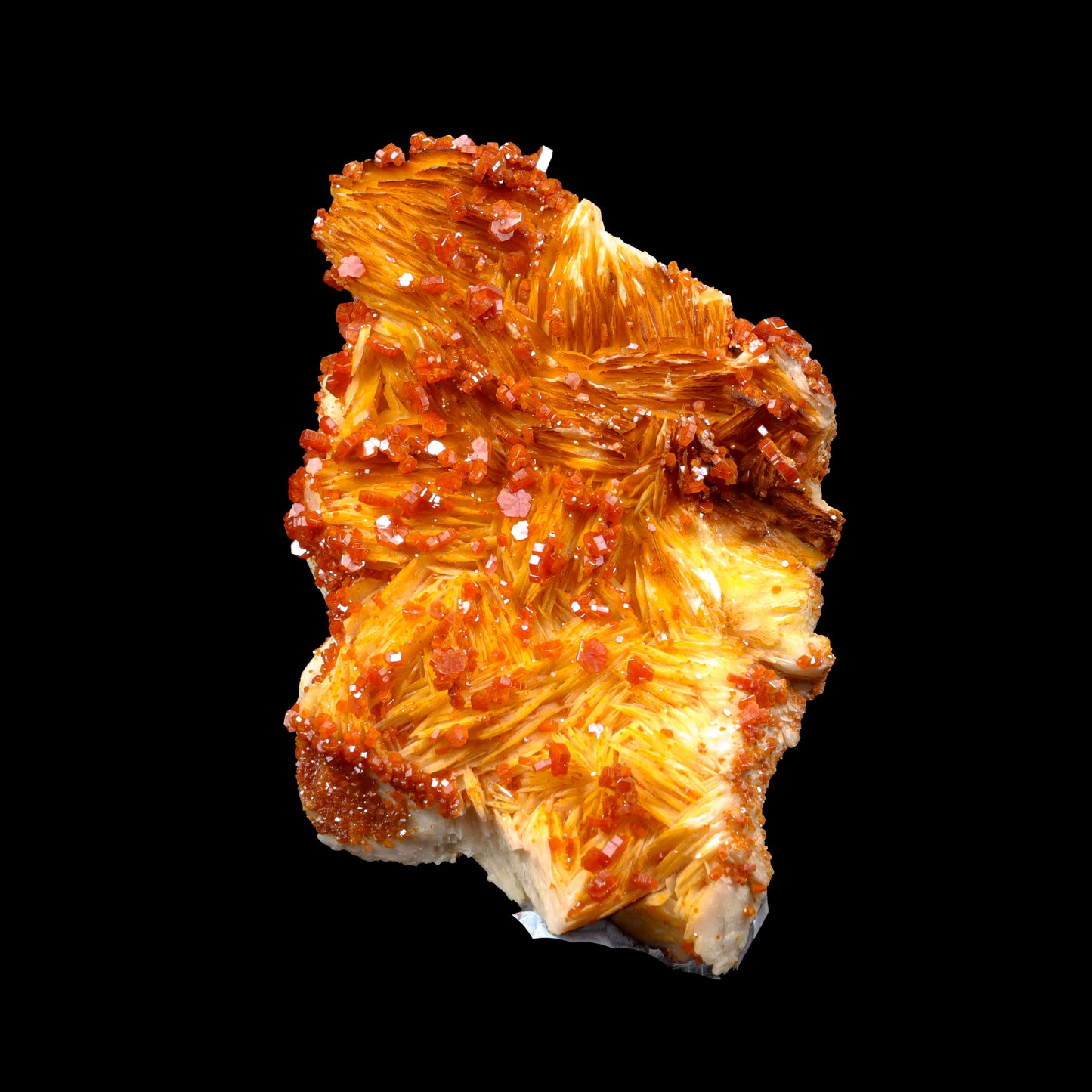 Vanadinite on Barite Natural Mineral Specimen G #0313