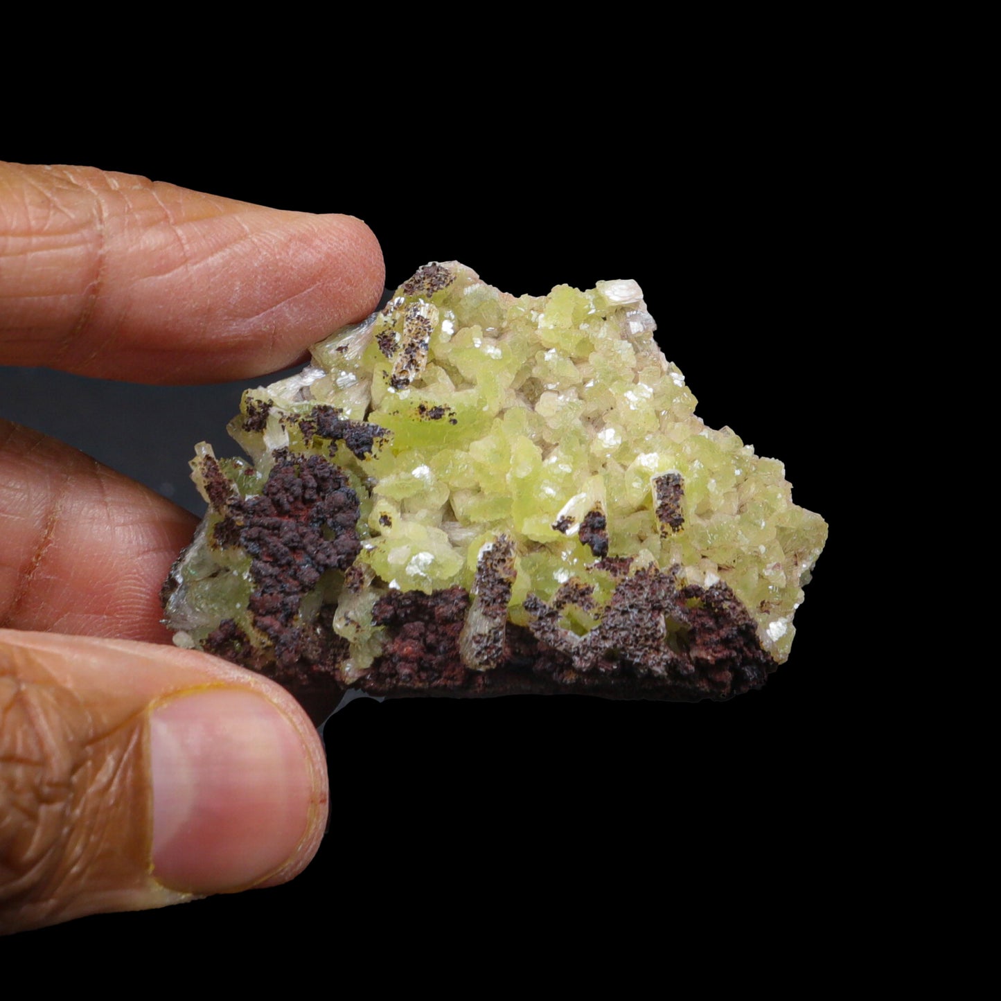 Adamite on Matrix Natural Mineral Specimen G #0318