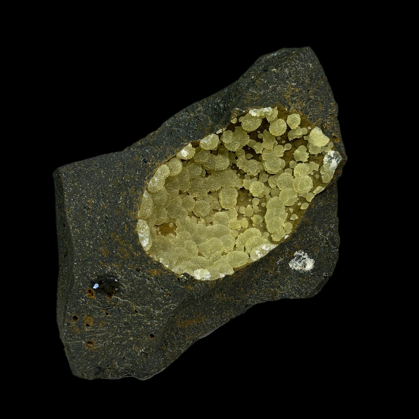 Rare Botryoidal Calcite Semigeode Natural Mineral Specimen from Campomorto Quarry , Italy #0331