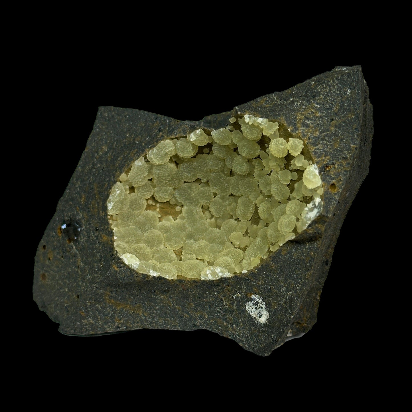 Rare Botryoidal Calcite Semigeode Natural Mineral Specimen from Campomorto Quarry , Italy #0331