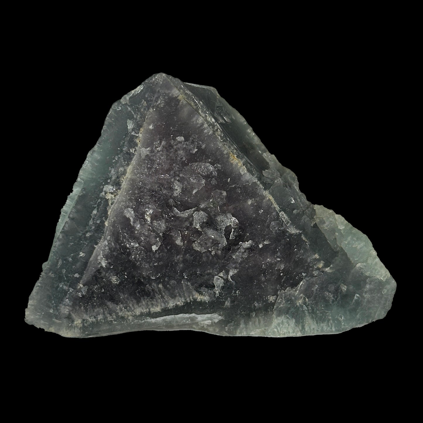 Rare Deep Green Nigerian Fluorite with natural pyramid formation and strong UV reactivity - Natural Mineral Specimen G #0332