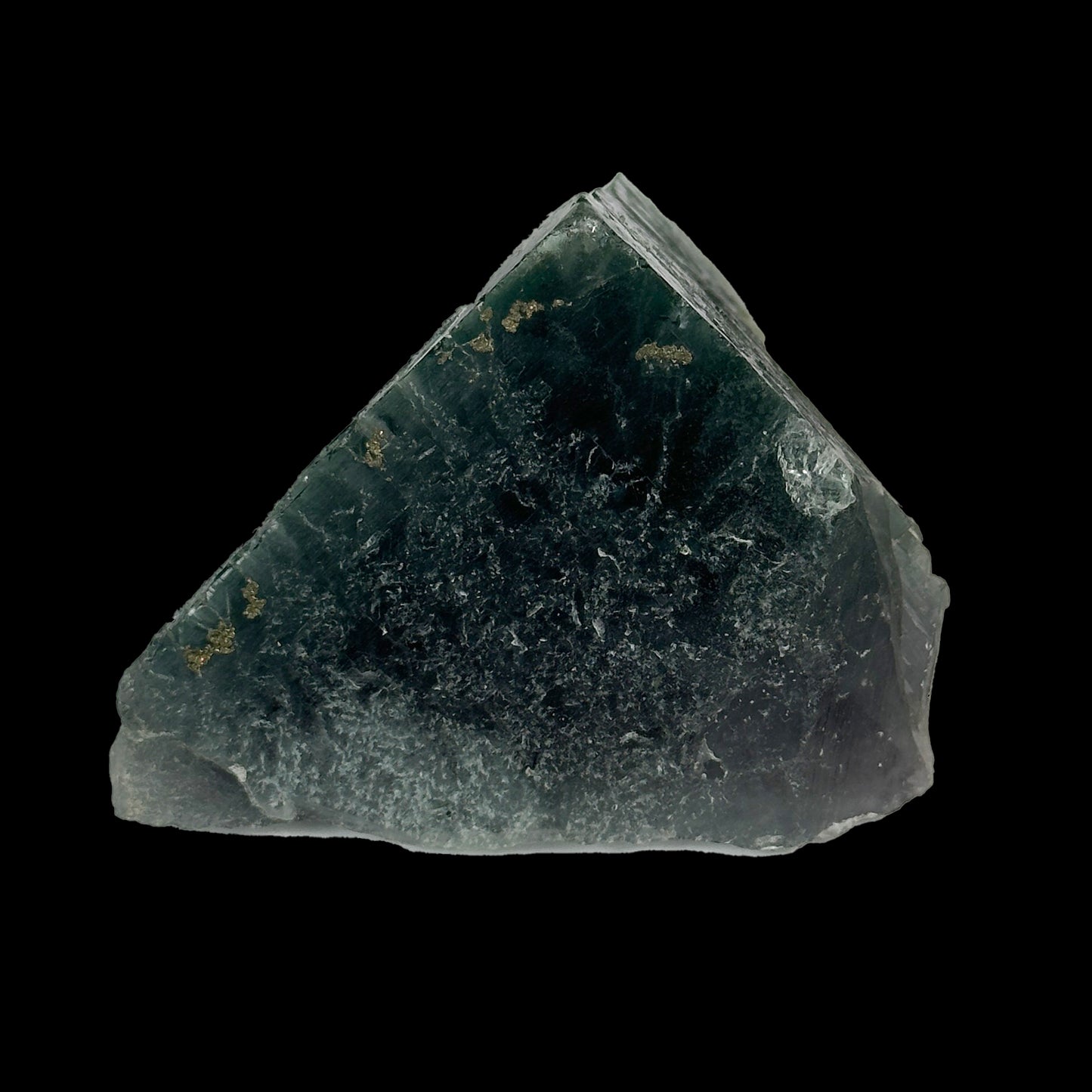 Rare Deep Green Nigerian Fluorite with natural pyramid formation and strong UV reactivity - Natural Mineral Specimen G #0332