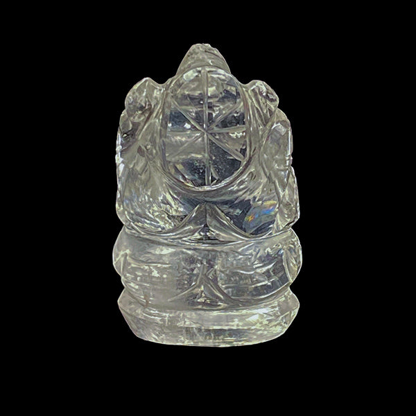 Lord Ganesha Clear Quartz Idol. G #0359