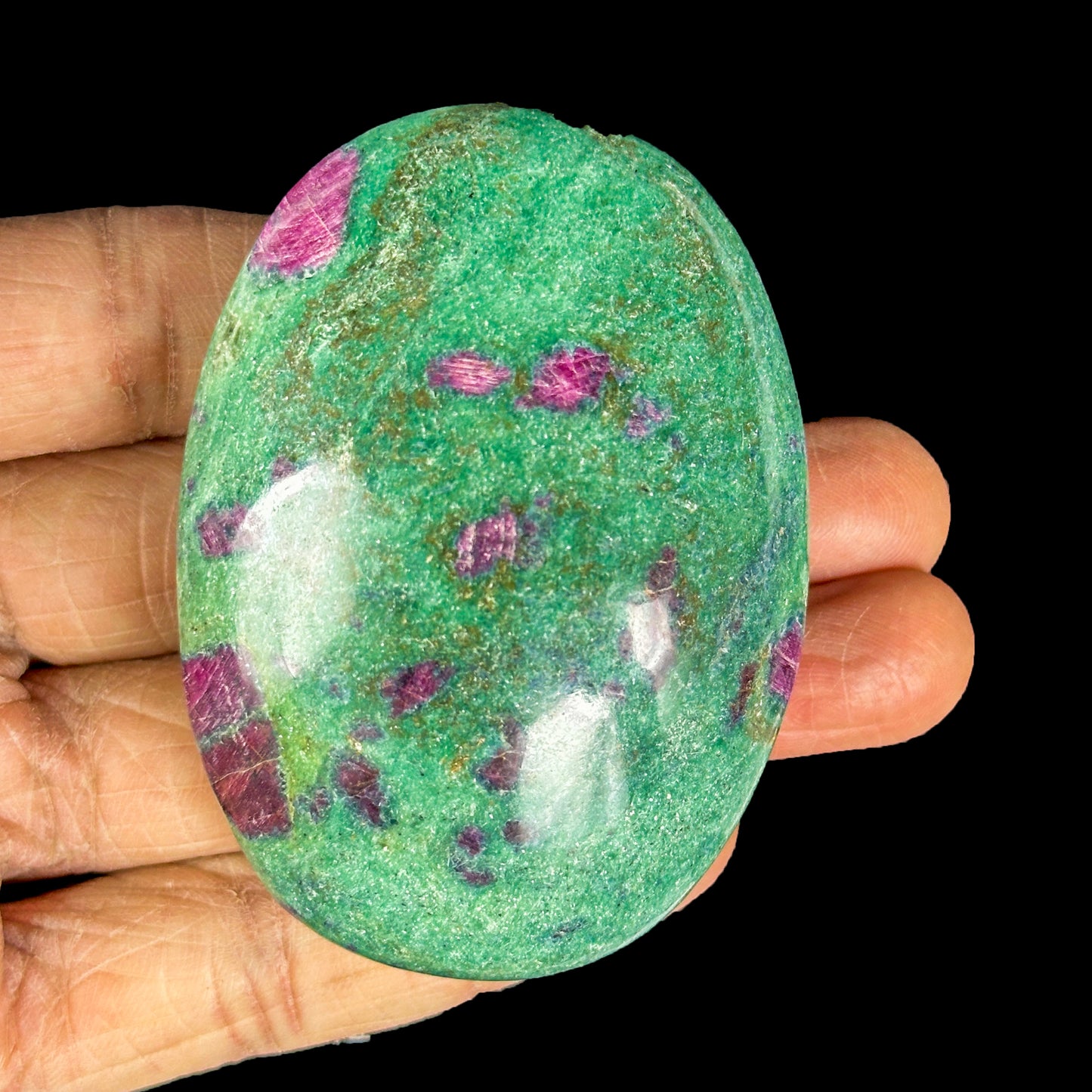 Ruby with Zoisite Palm Stone   G #0349