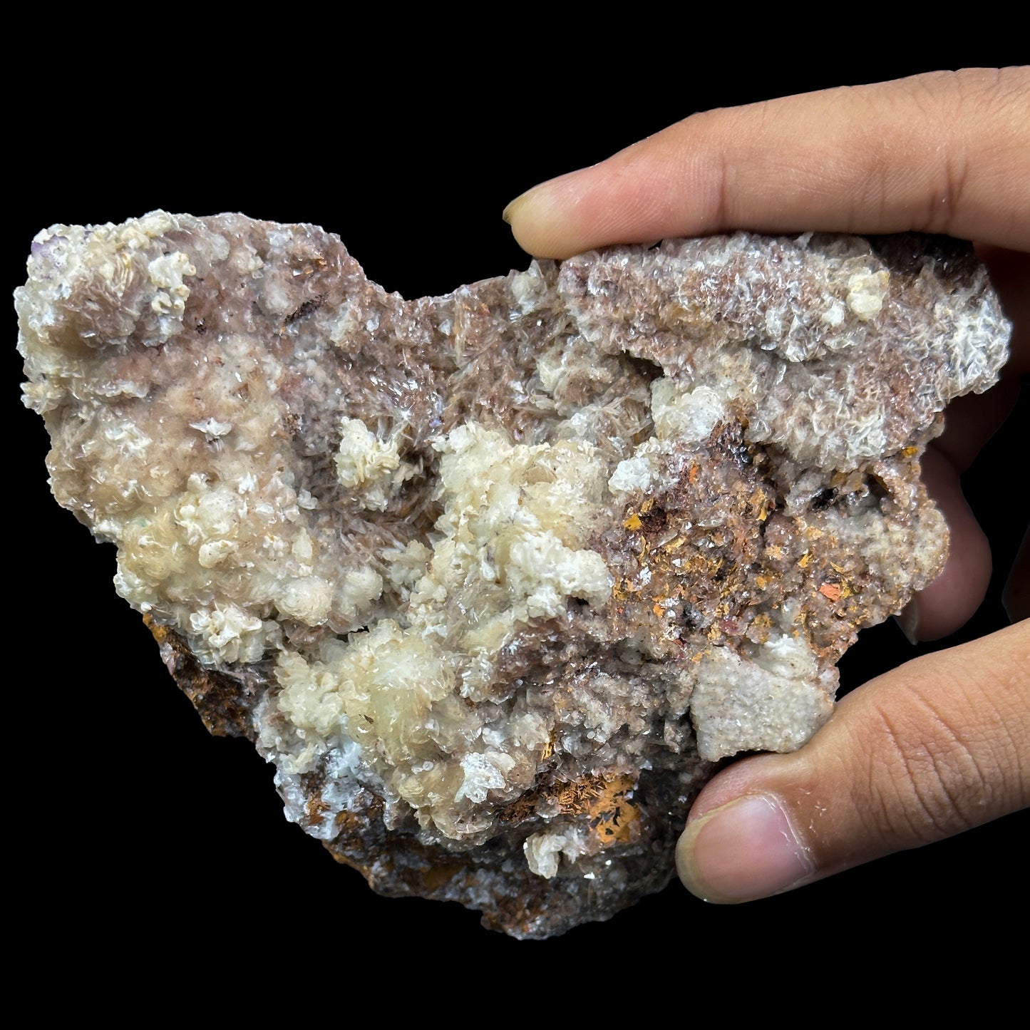 Rare Calcite with Adamite and Rossesite (UV Reactive) Natural Mineral Specimen. G #0407