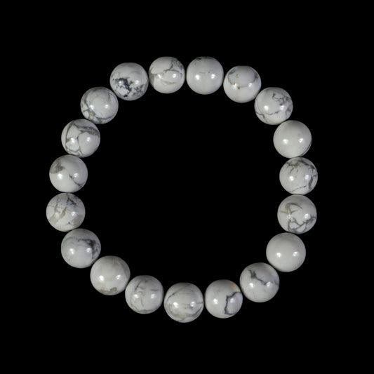 Natural Howlite Bracelet 10 MM