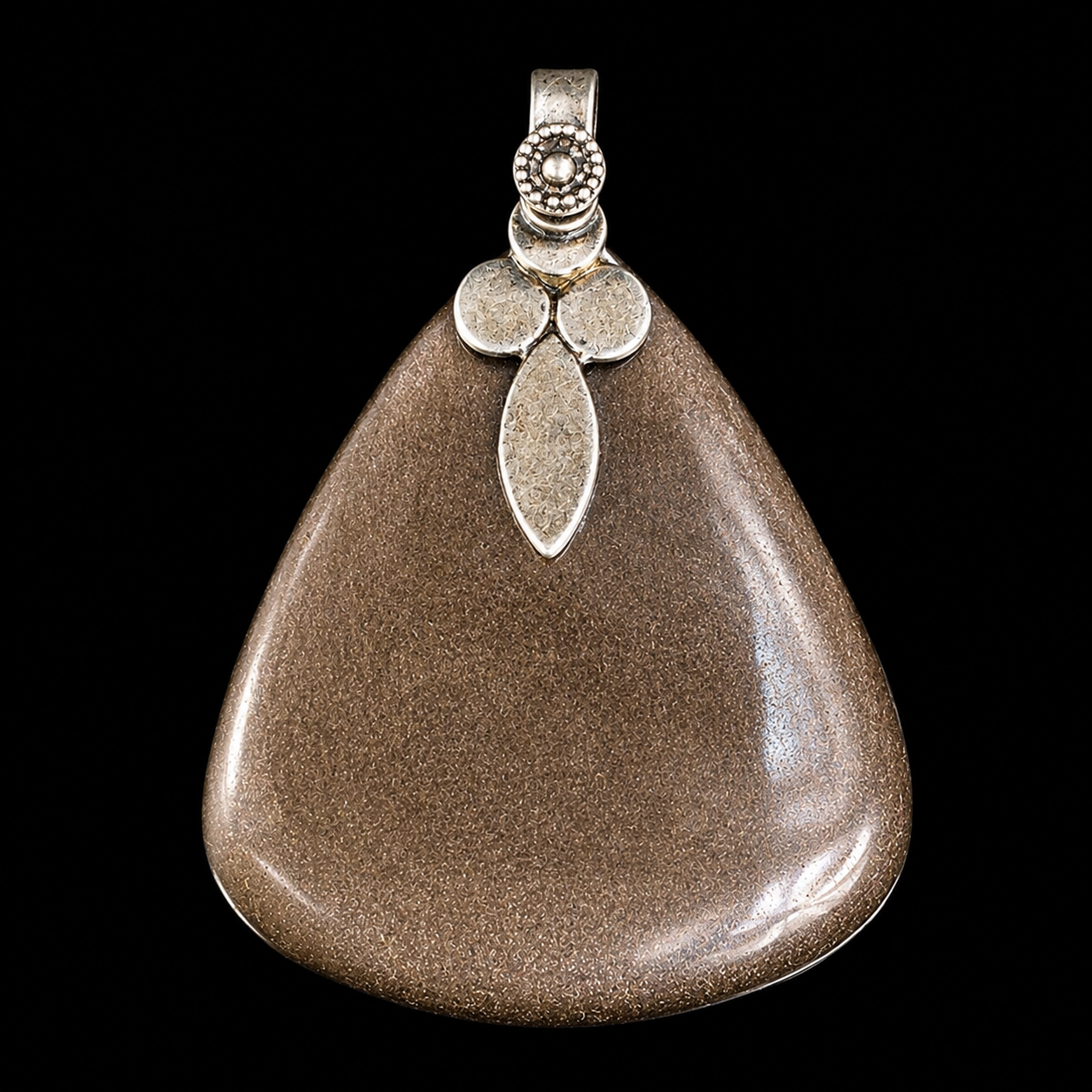 Silver Sheen Obsidian Pendant | Genuine Crystal Pendent.