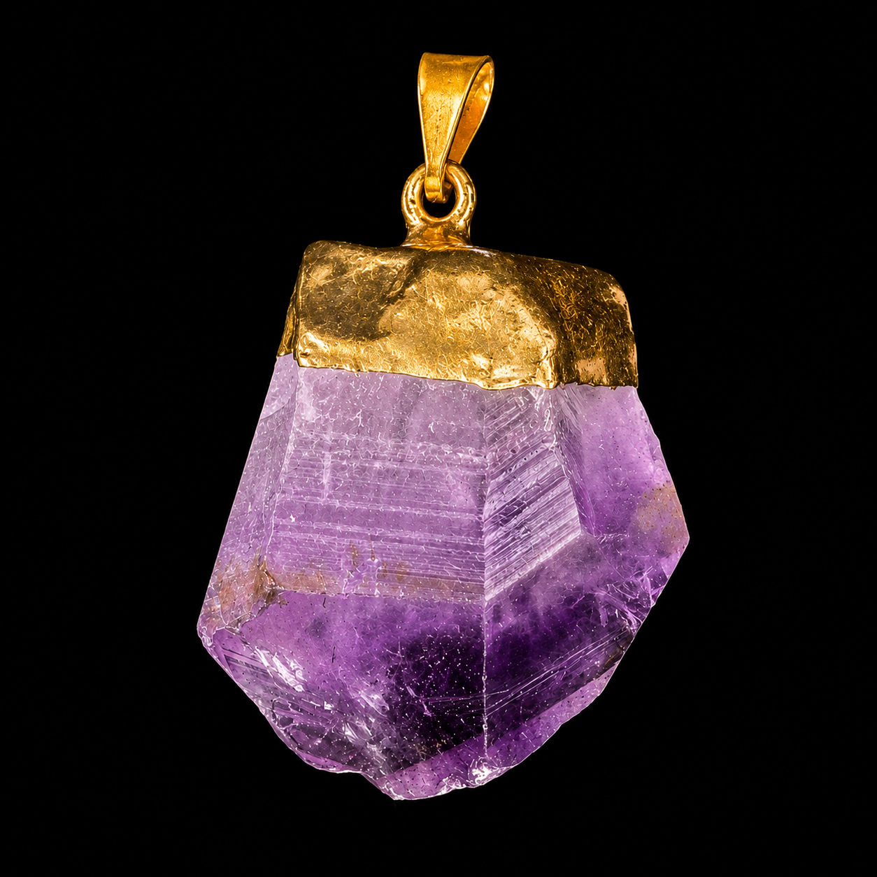 Natural Purple Amethyst Pendant | Raw Crystal Pendent.