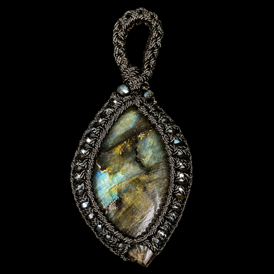 Natural Labradorite Pendant |  Crystal Pendent.