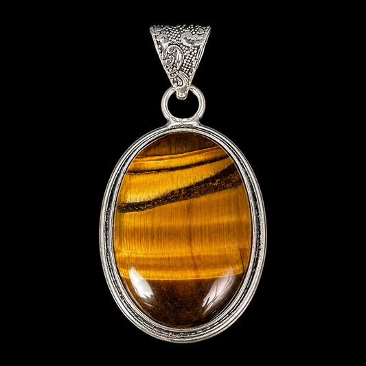 Natural Tiger Eye Pendant | Genuine Crystal Pendent. 