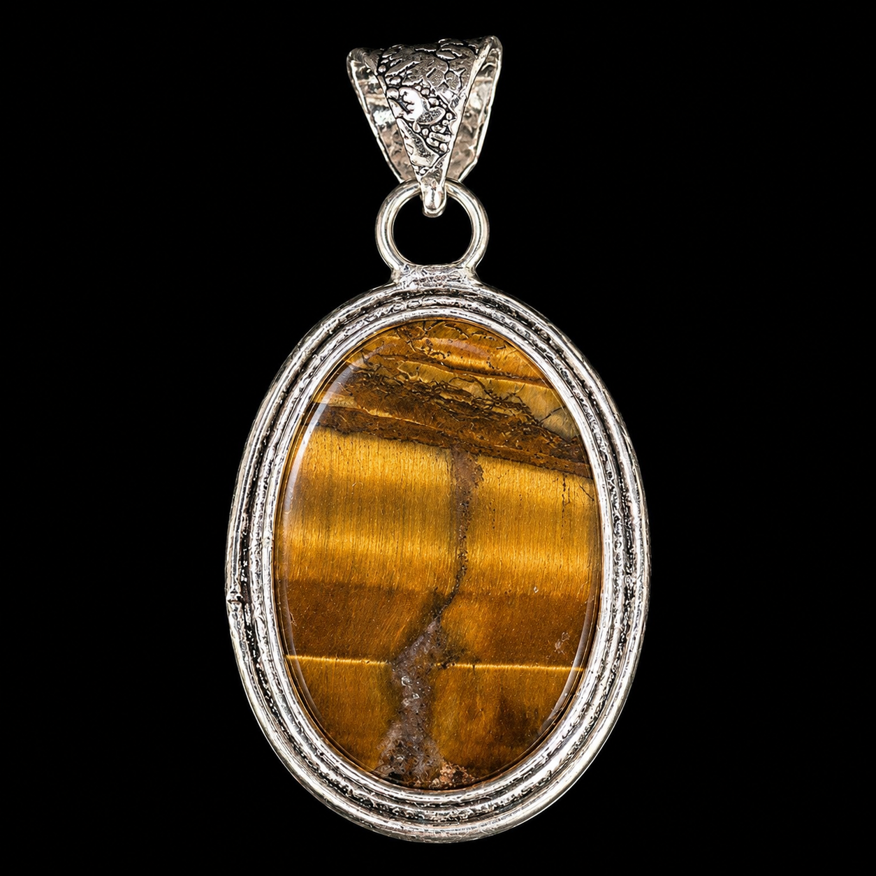 Natural Tiger Eye Pendant | Genuine Crystal Pendent. 