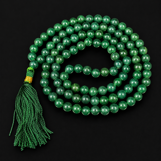 Green Aventurine Jap Mala 108 Beads 