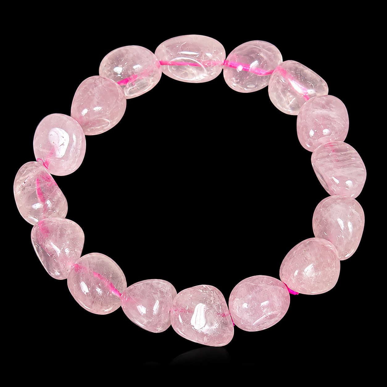 Rose Quartz Tumbled Bracelet 