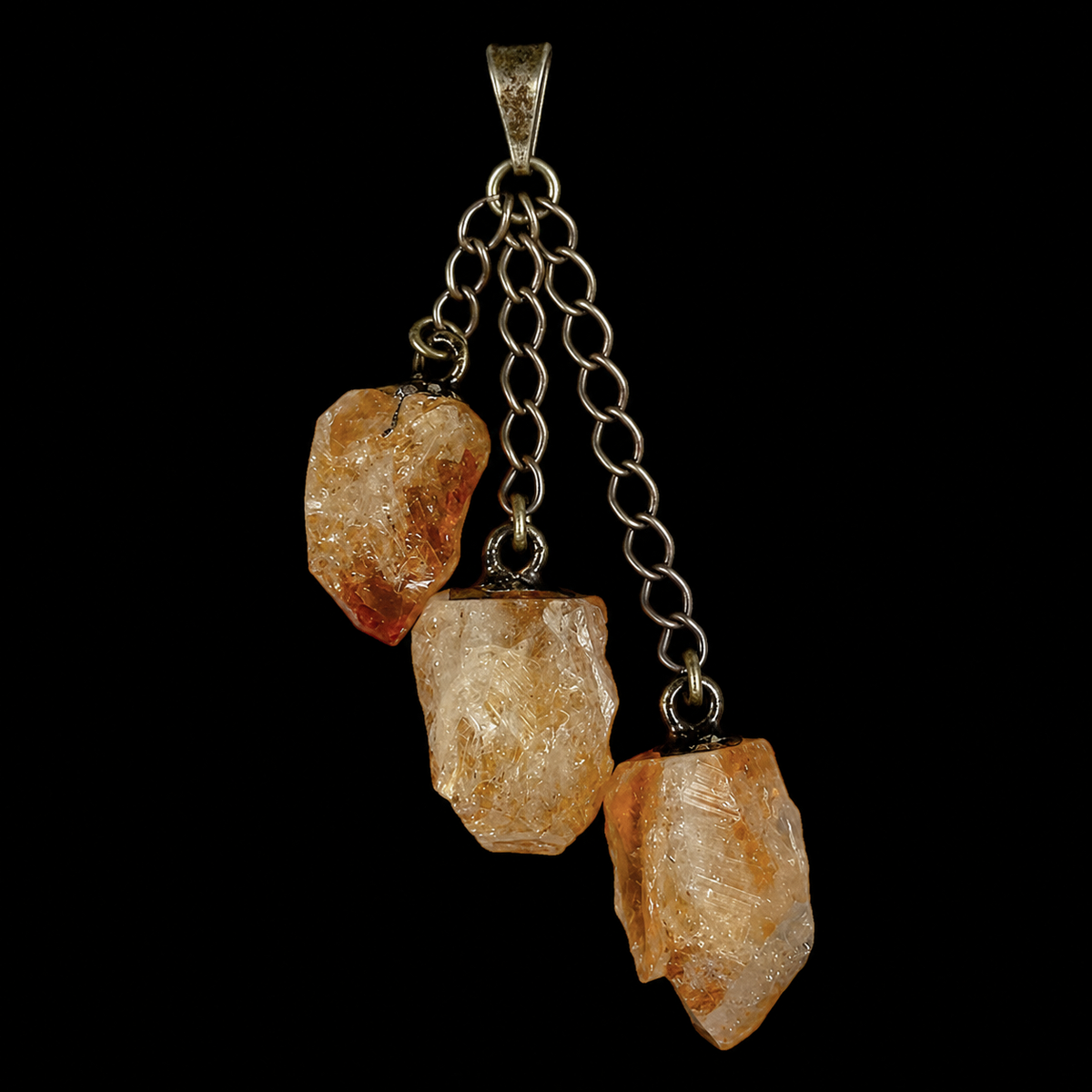 Citrine Natural Crystal Pendant 