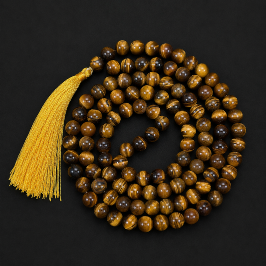 Natural Tiger Eye Jap Mala 108 Beads