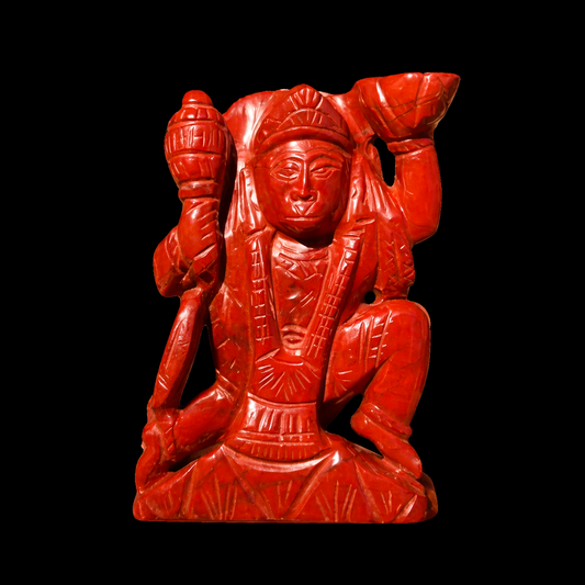 Lord Hanuman in Red Jasper Carvings