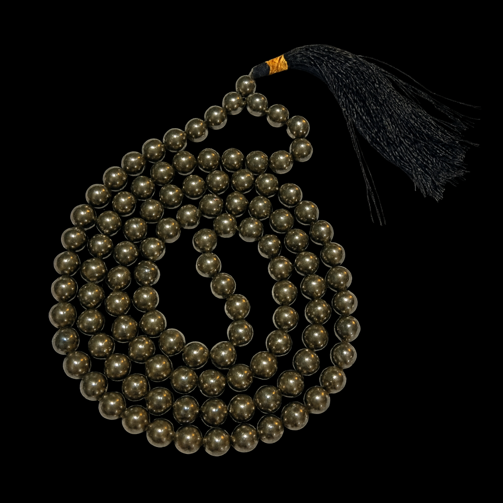 Pyrite Jap Mala 108 Beads