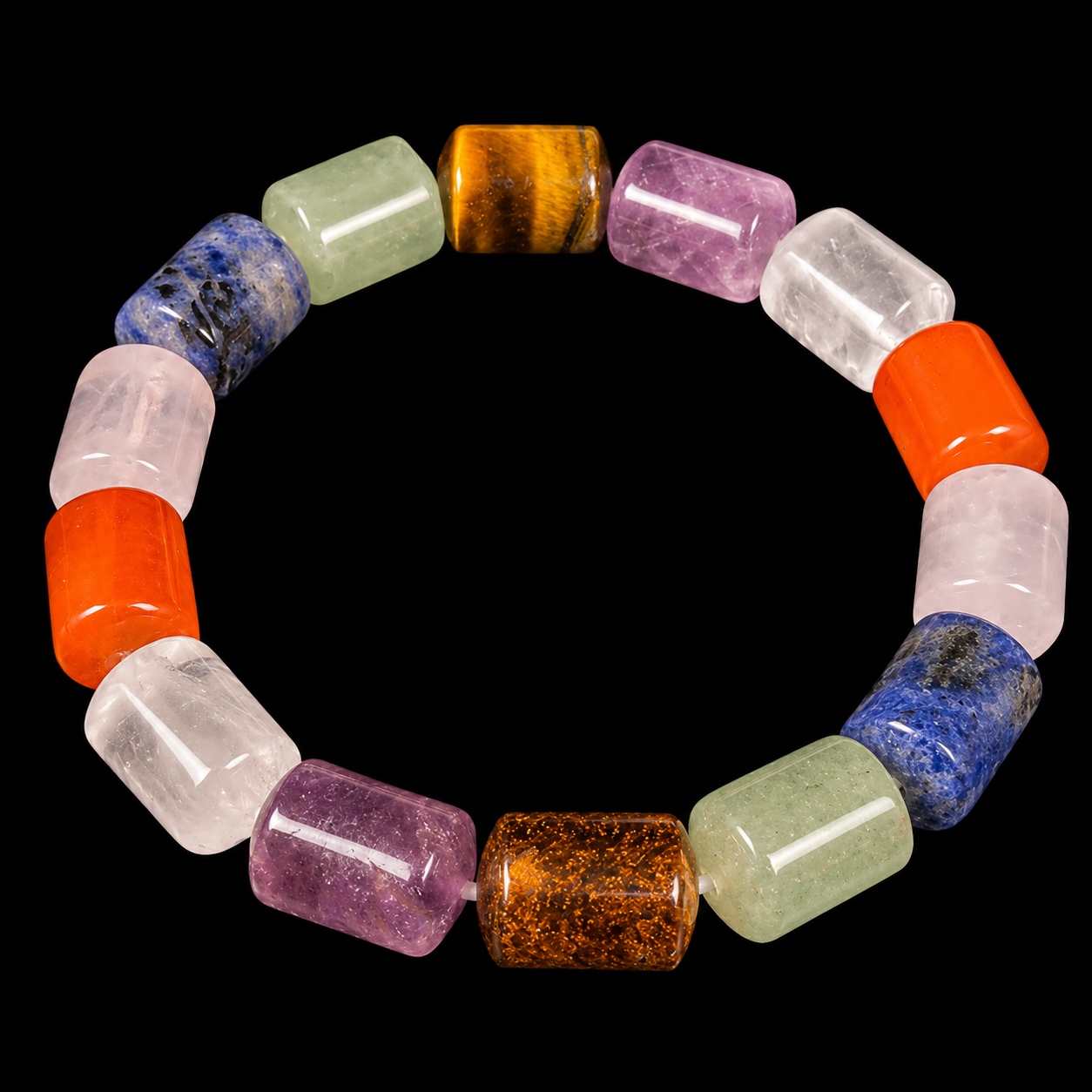 Mix Barrel Beads Bracelet 