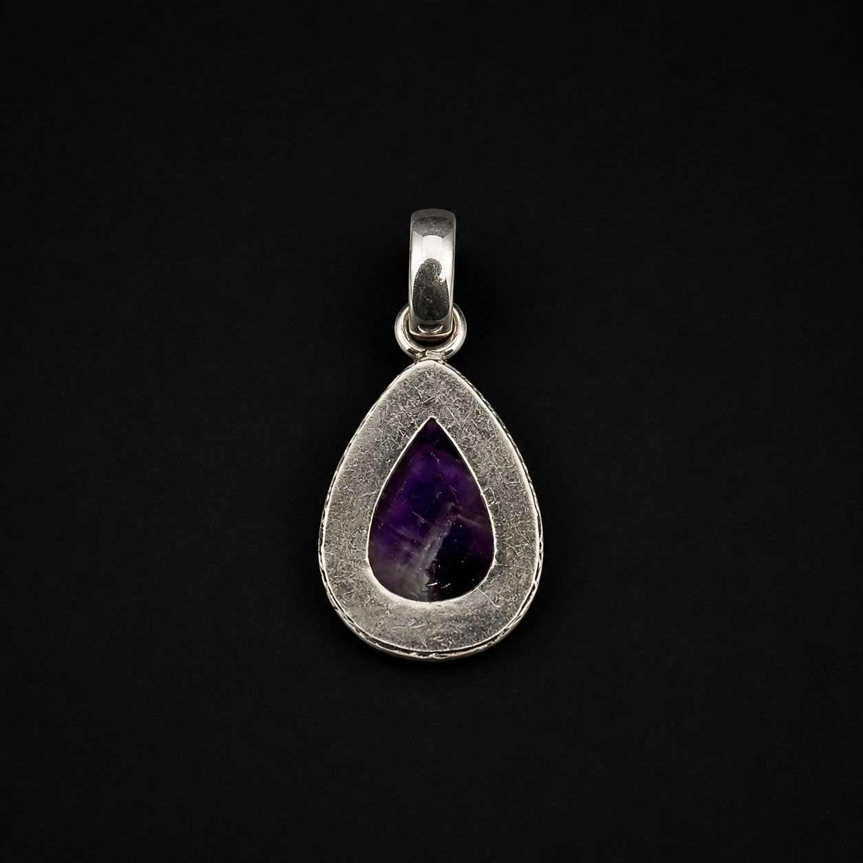 Elegant Natural Amethyst Drop Pendant.