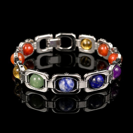 7 chakra Metal Bracelet 8 MM