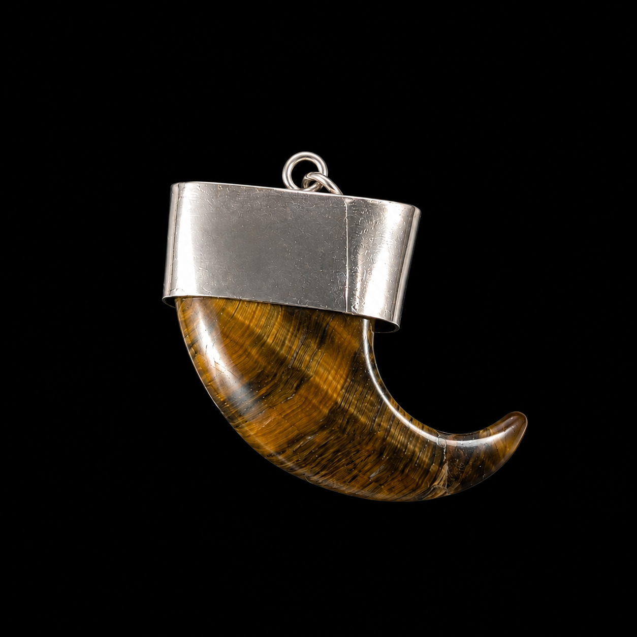 Genuine Tiger Eye Tusk Pendant