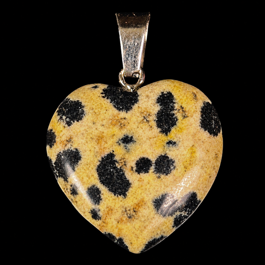Dalmation Jasper Heart-Shaped Pendent | Natural Crystal Pendant