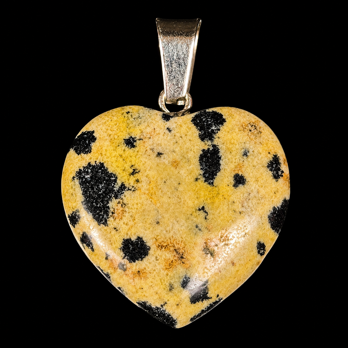Dalmation Jasper Heart-Shaped Pendent | Natural Crystal Pendant
