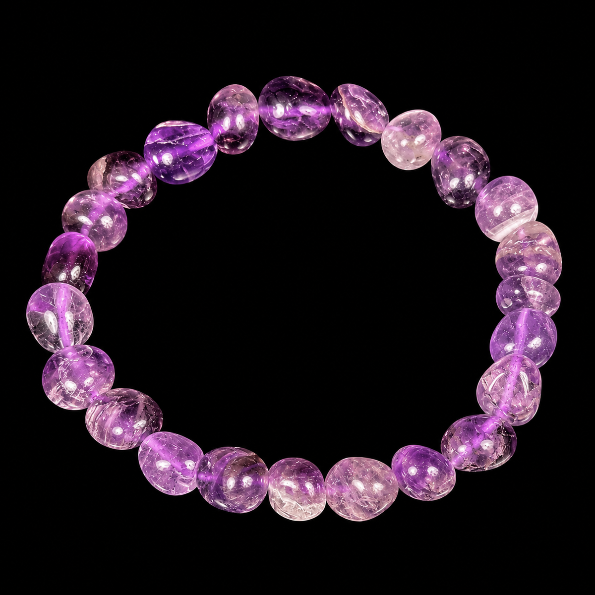 Natural Amethyst Tumbled Bracelet